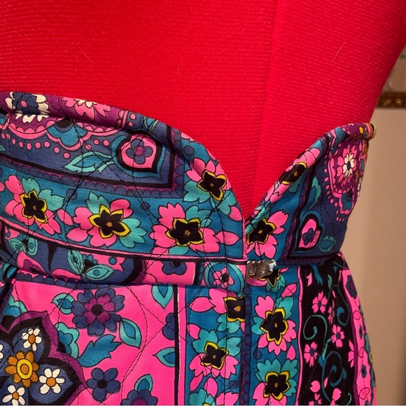 Stunning 70s/60s Vibrant Patchwork Quilted Maxi High Waisted Overskirt - Picture 10 of 16